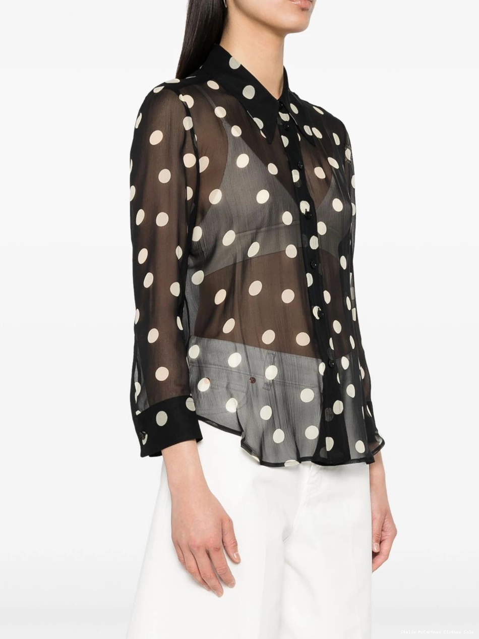 Cheap polka-dot georgette Women McCartney shirt Stella 0811